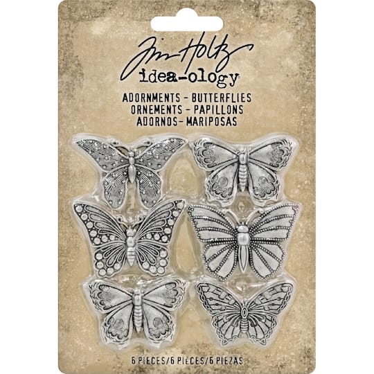 Idea-Ology Metal Adornments 1&#x22; 6/Pkg-Butterflies